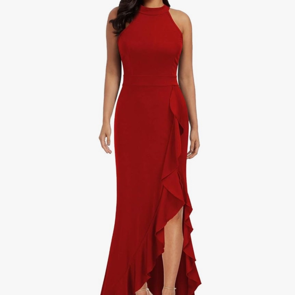 Women s High Neck Split Bodycon Dress